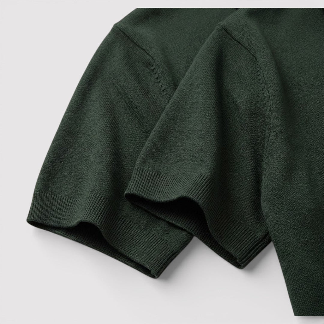 ラグジュアリーなボタンなしポロシャツ