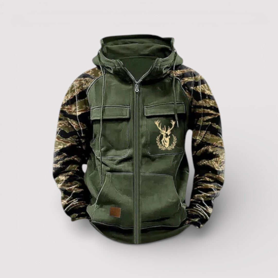 MARCEL ライトウェイト・カモ・ジップ・パーカー