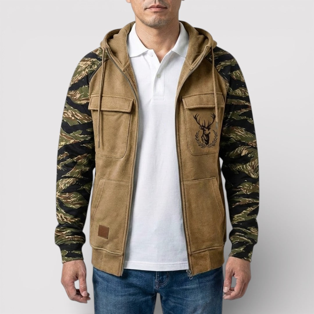 MARCEL ライトウェイト・カモ・ジップ・パーカー