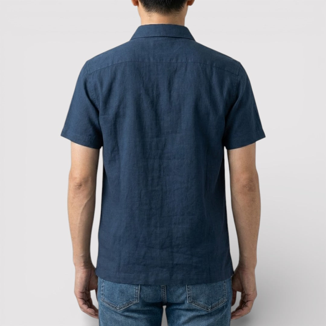 VAREN リネン混レギュラー・ポロシャツ