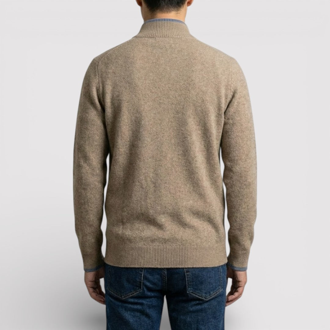 BRIAN レギュラー・ジップ・ニット・セーター