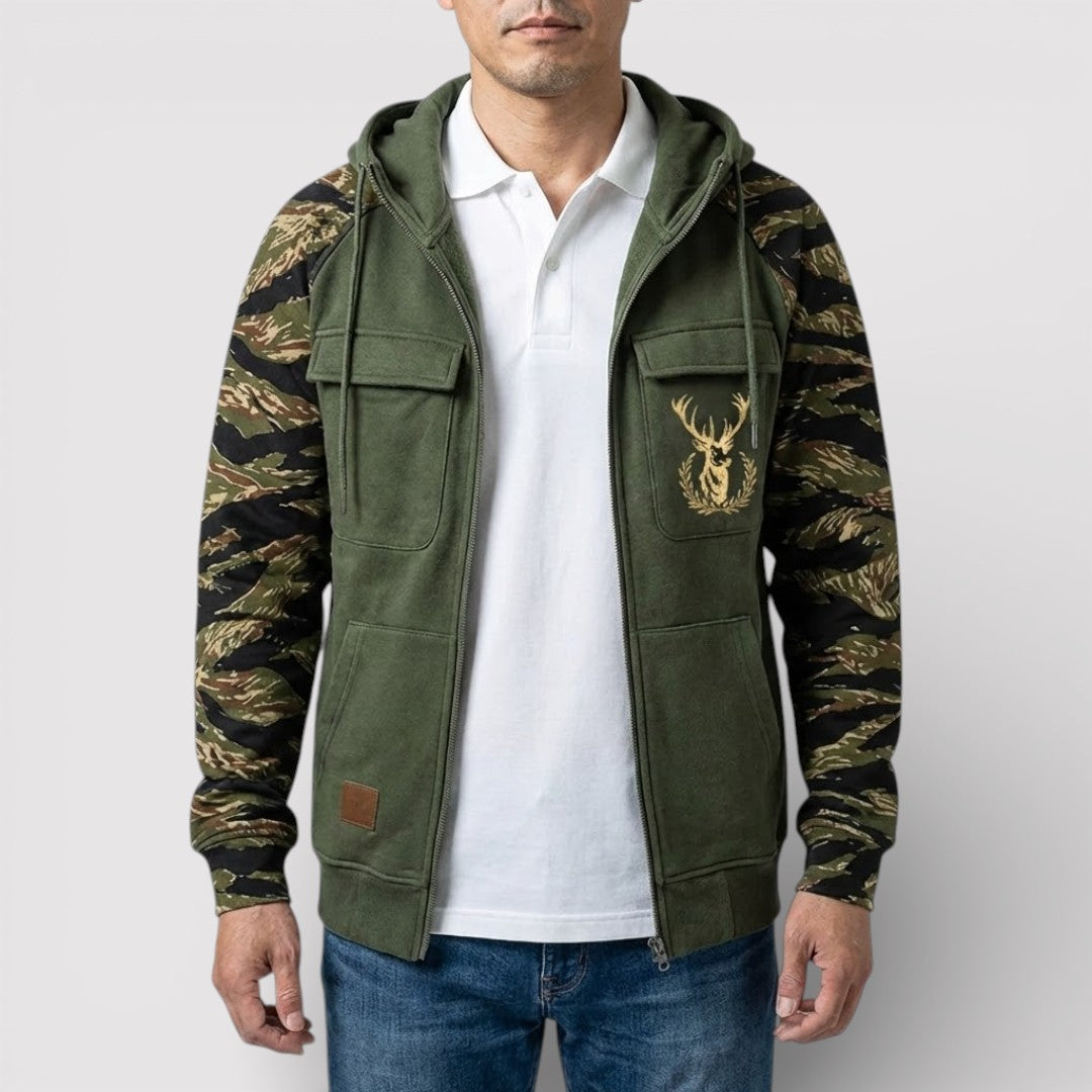 MARCEL ライトウェイト・カモ・ジップ・パーカー