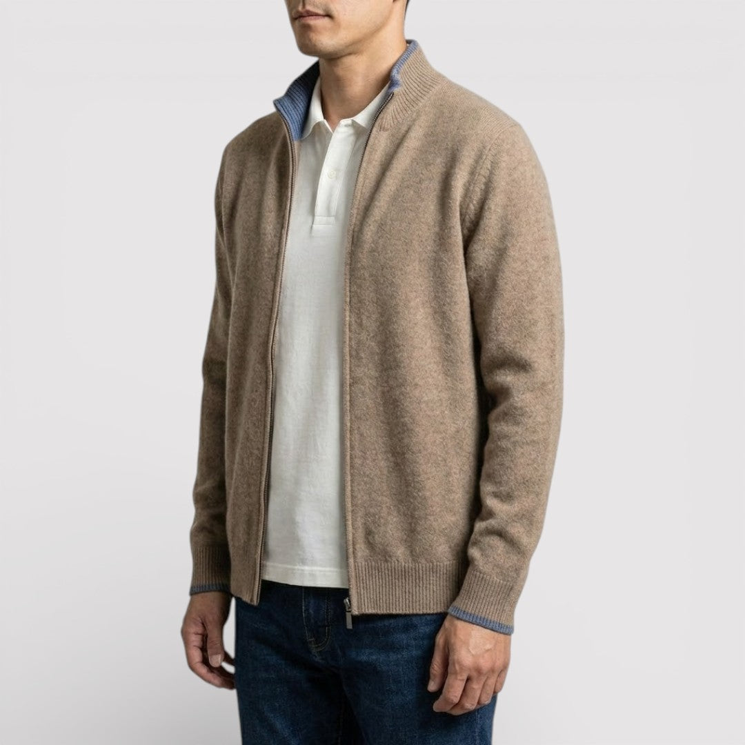 BRIAN レギュラー・ジップ・ニット・セーター