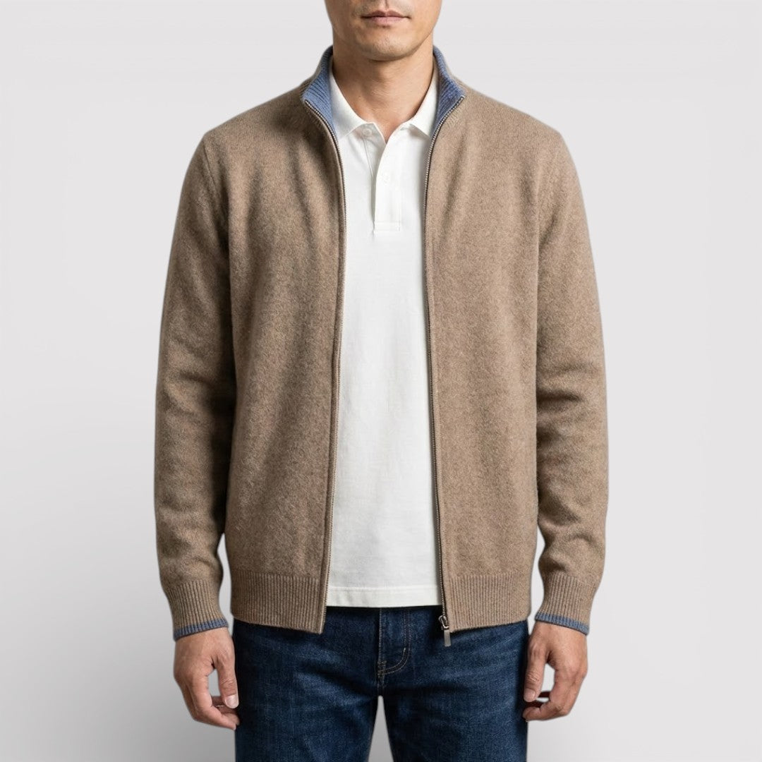 BRIAN レギュラー・ジップ・ニット・セーター