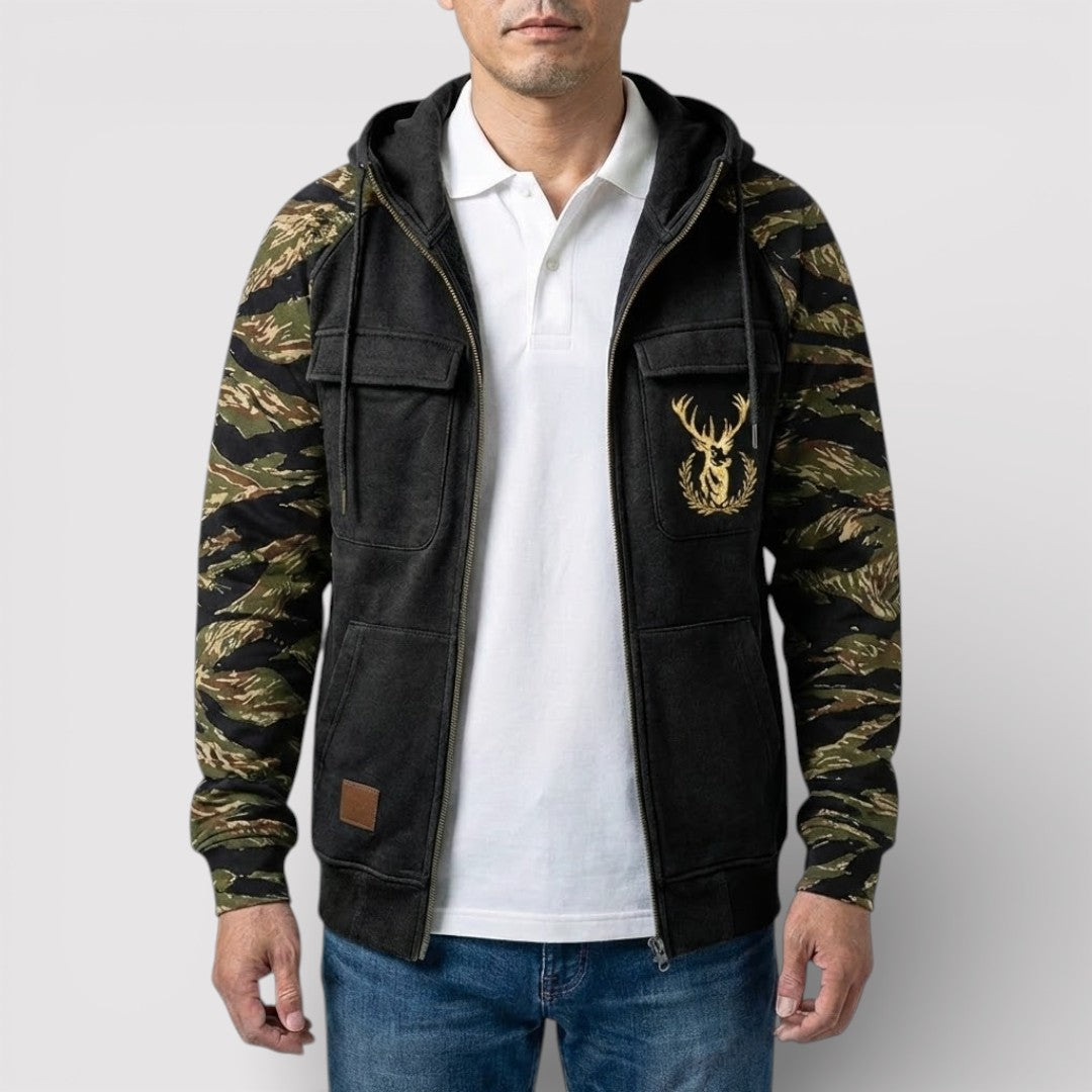 MARCEL ライトウェイト・カモ・ジップ・パーカー