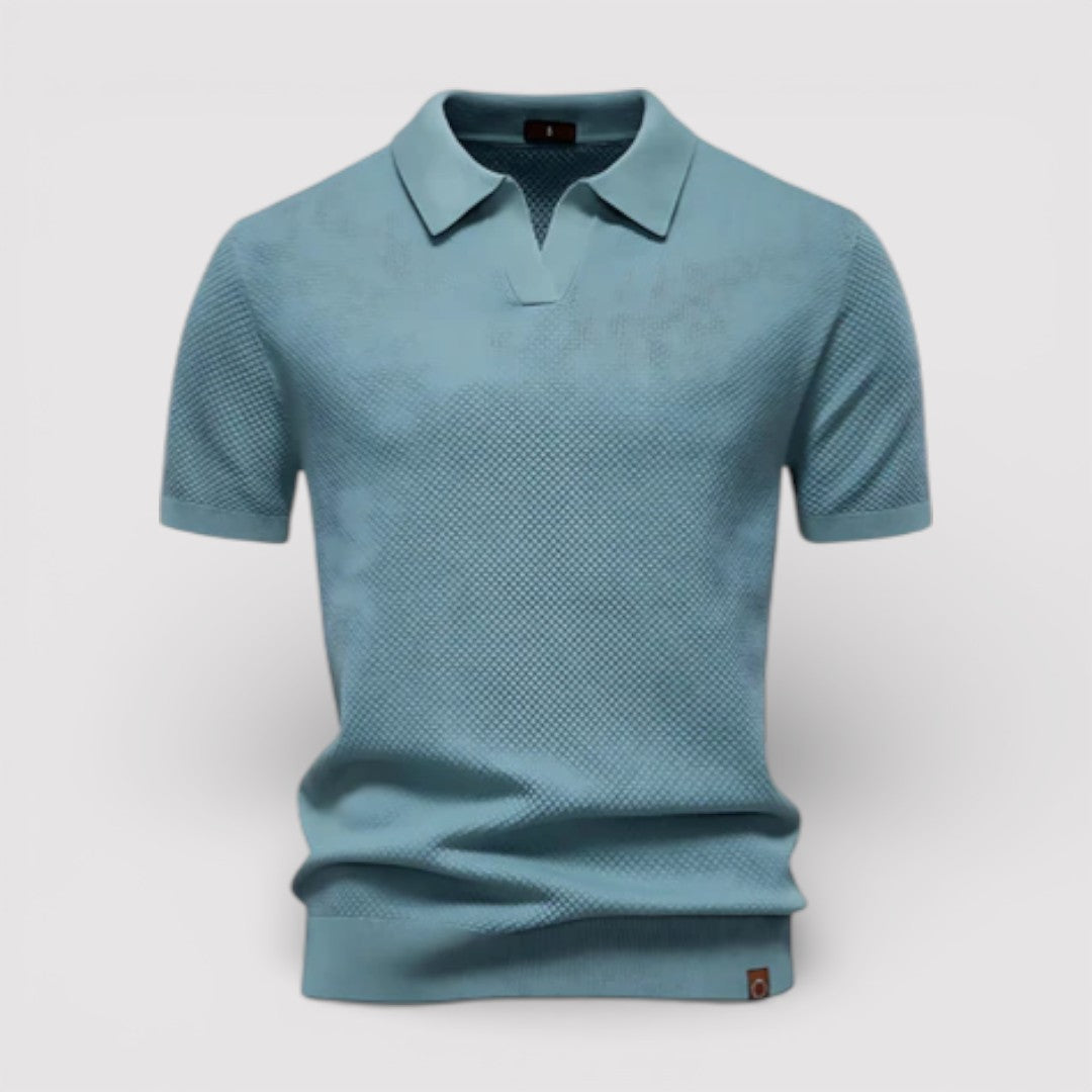 ラグジュアリーなボタンなしポロシャツ