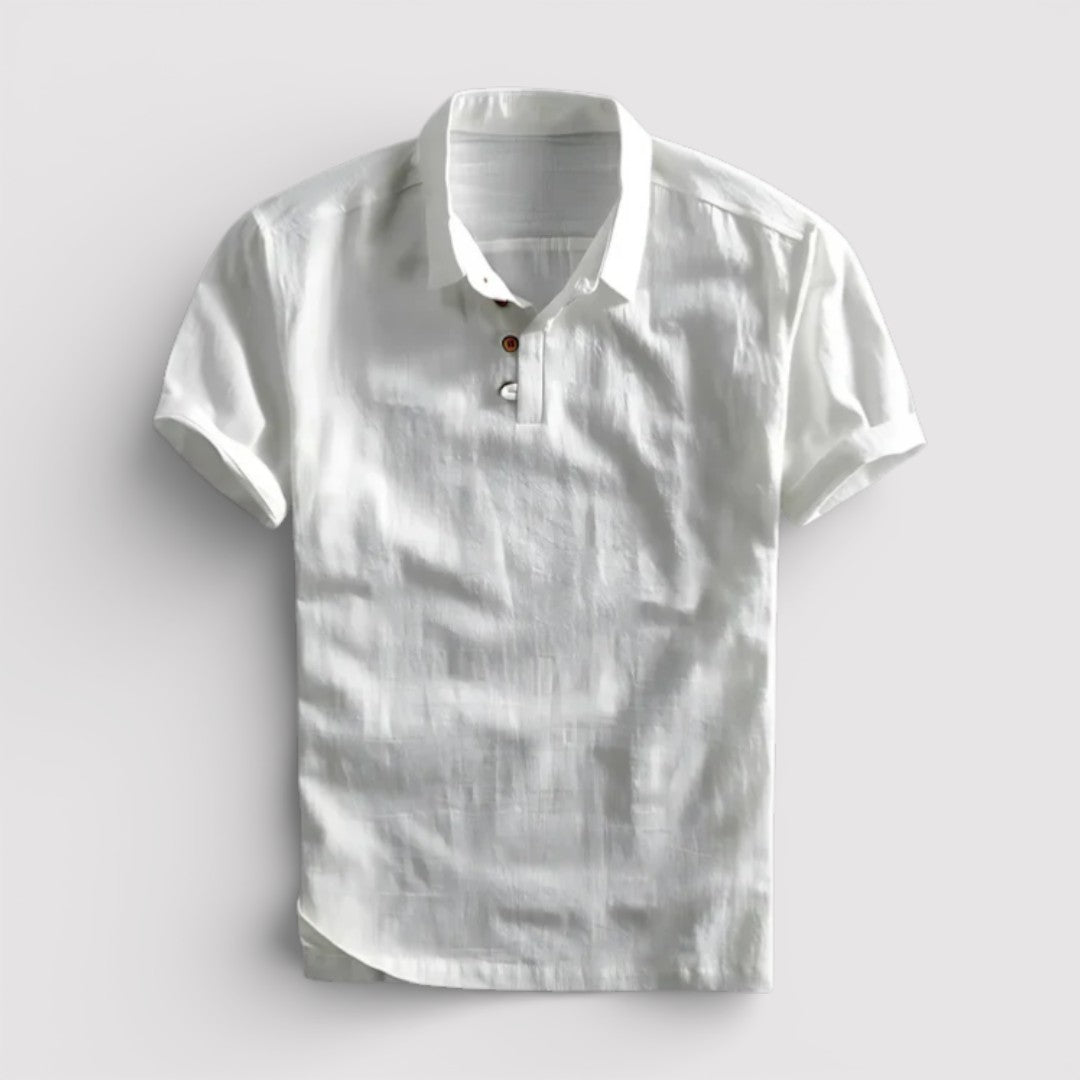 VAREN リネン混レギュラー・ポロシャツ