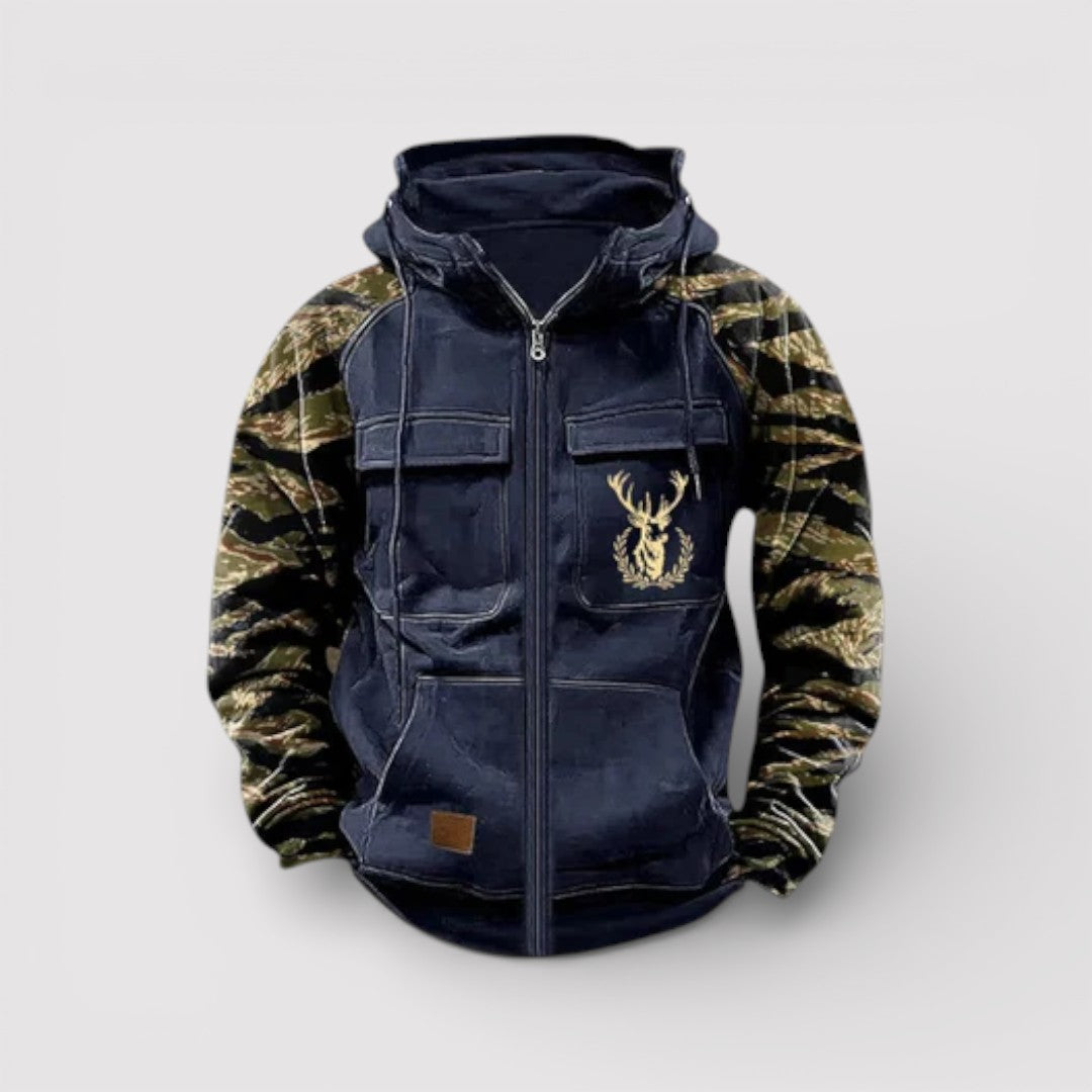 MARCEL ライトウェイト・カモ・ジップ・パーカー