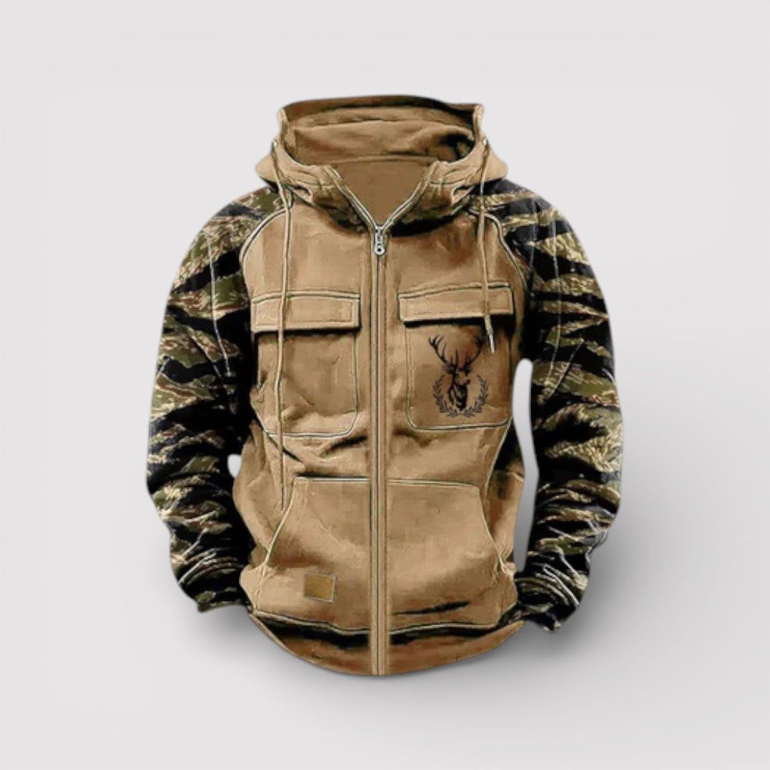 MARCEL ライトウェイト・カモ・ジップ・パーカー