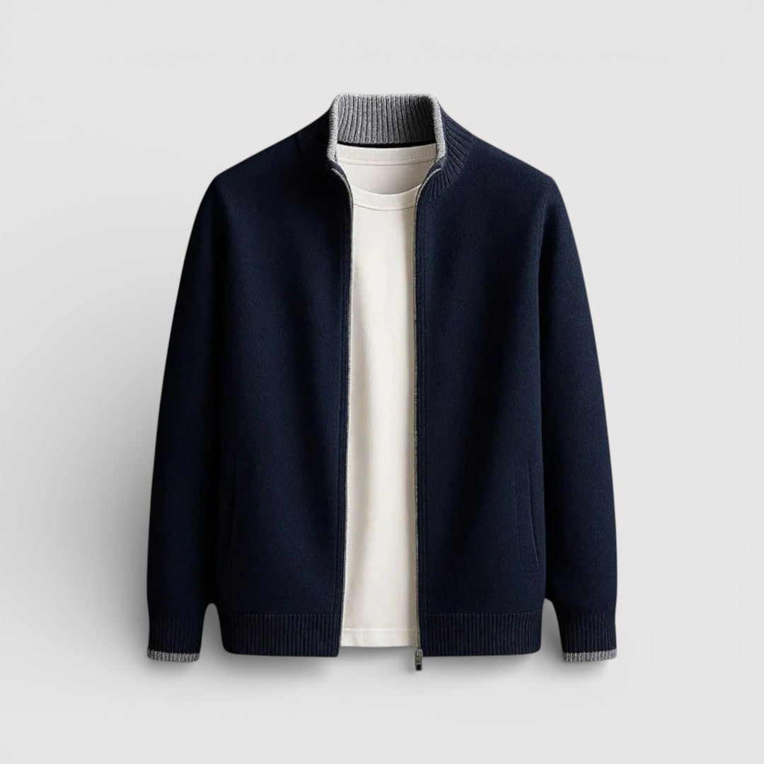 BRIAN レギュラー・ジップ・ニット・セーター