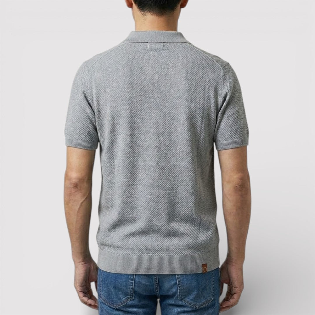 ラグジュアリーなボタンなしポロシャツ