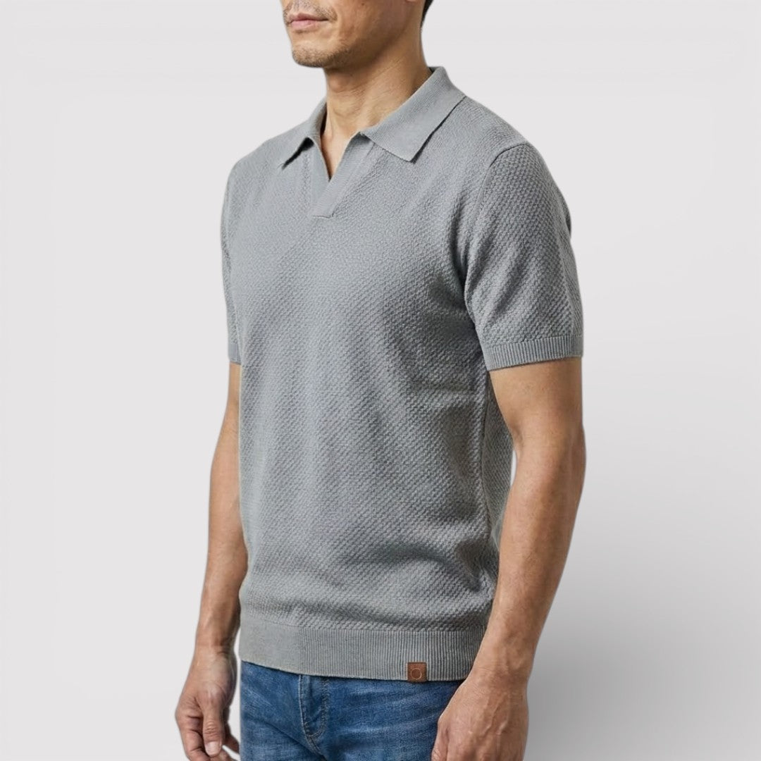 ラグジュアリーなボタンなしポロシャツ