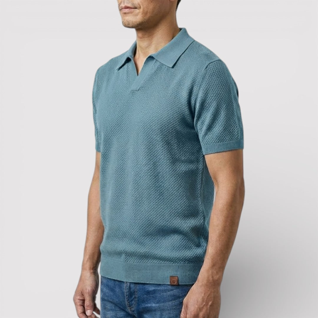 ラグジュアリーなボタンなしポロシャツ