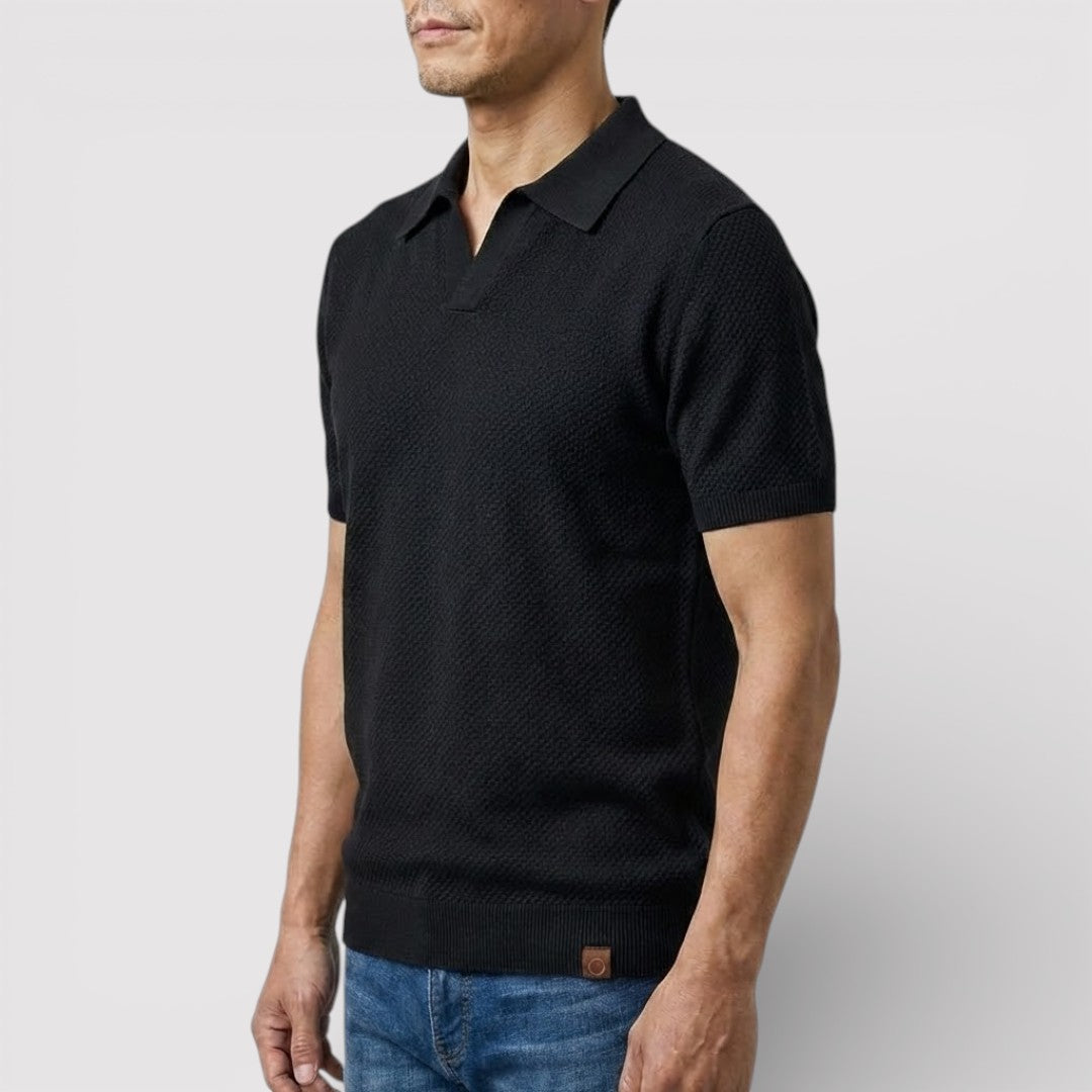 ラグジュアリーなボタンなしポロシャツ