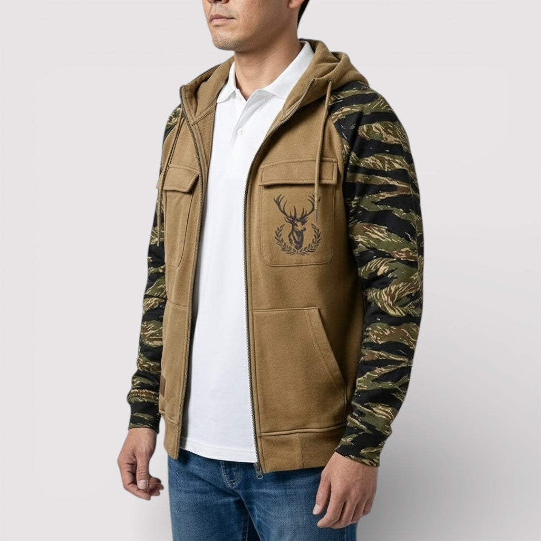 MARCEL ライトウェイト・カモ・ジップ・パーカー