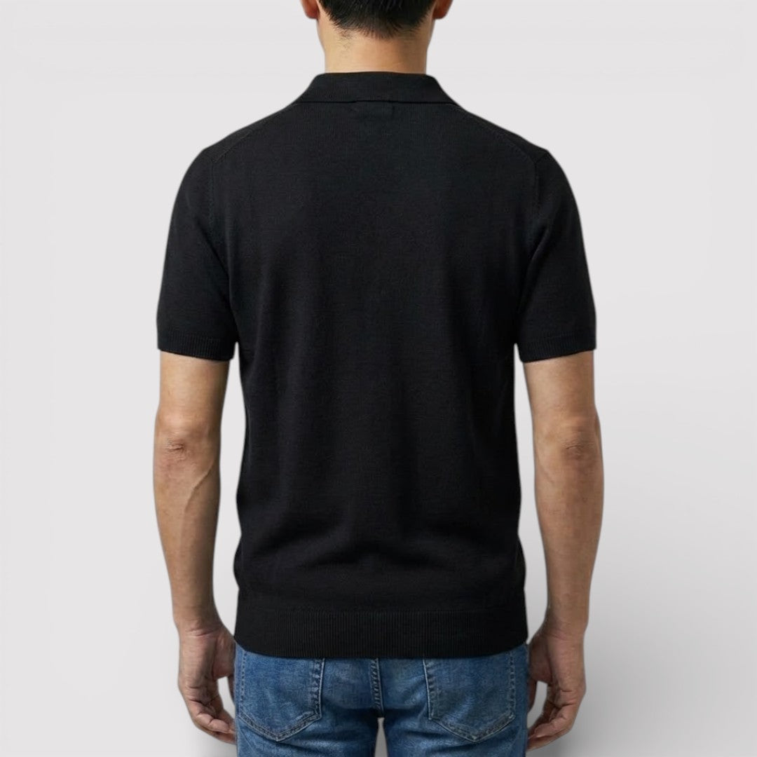 ラグジュアリーなボタンなしポロシャツ