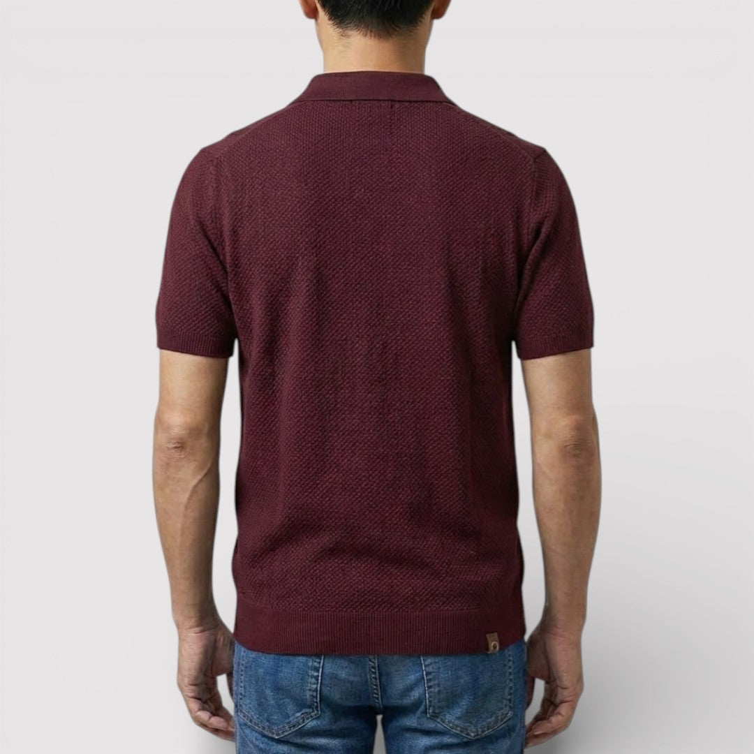 ラグジュアリーなボタンなしポロシャツ