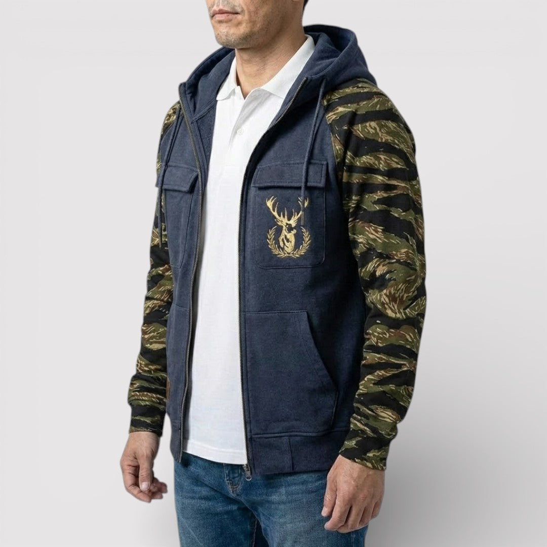 MARCEL ライトウェイト・カモ・ジップ・パーカー
