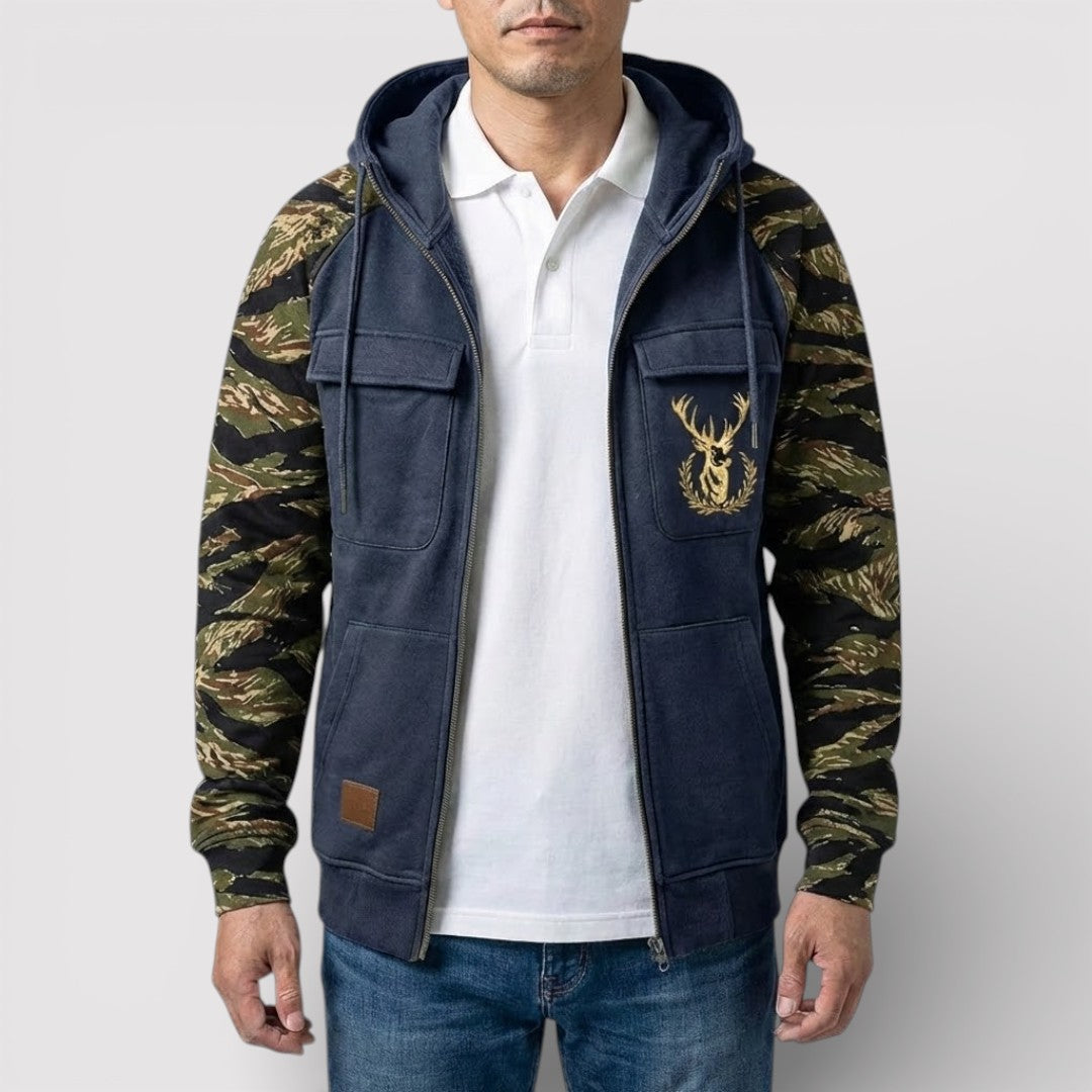 MARCEL ライトウェイト・カモ・ジップ・パーカー