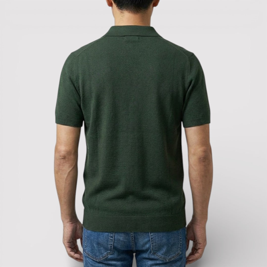 ラグジュアリーなボタンなしポロシャツ